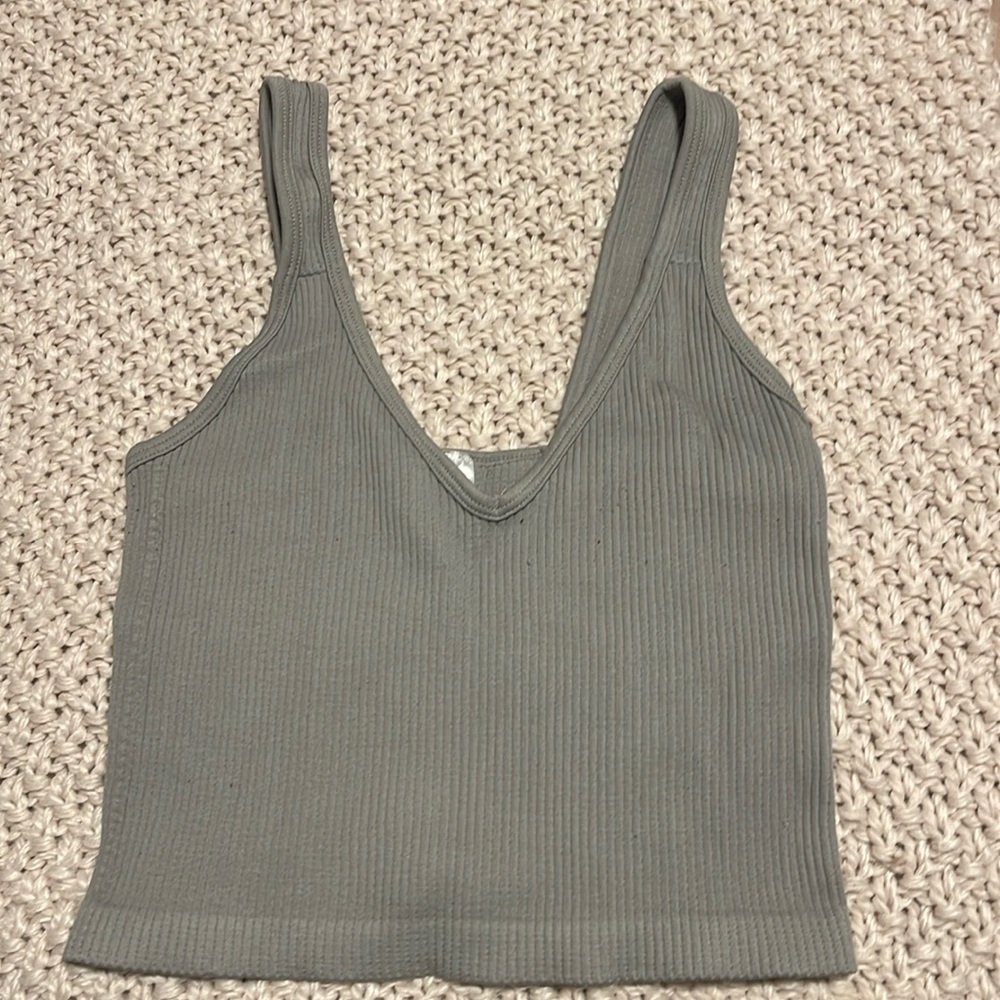Grey Crop Tank Top